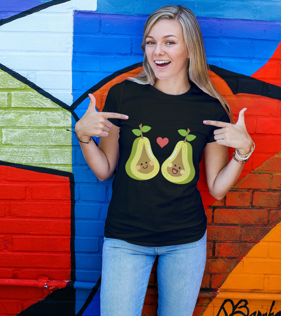 Pear Love Heart Smiling Faces T-Shirt