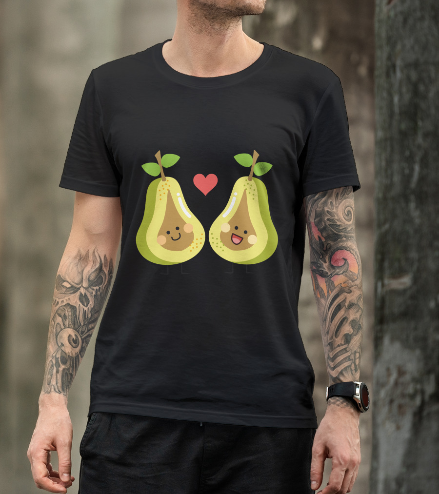 Pear Love Heart Smiling Faces T-Shirt