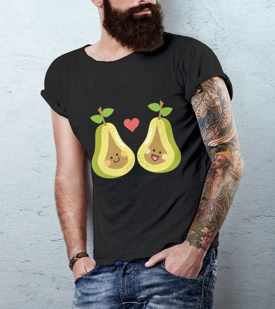 Pear Love Heart Smiling Faces T-Shirt