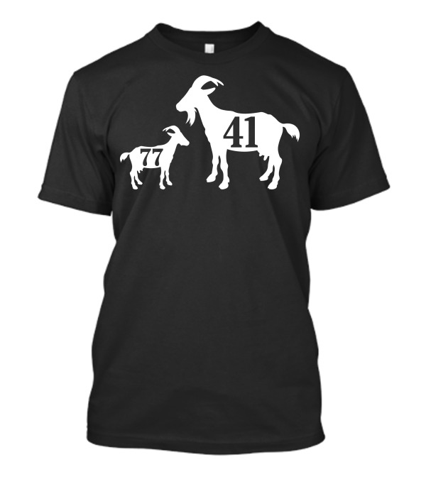 Dirk Nowitzki 41 And Luka Doncic 77 Goat T-Shirt
