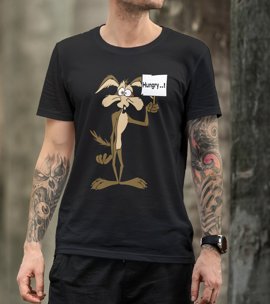Wiley Coyote Hungry Sign T-Shirt