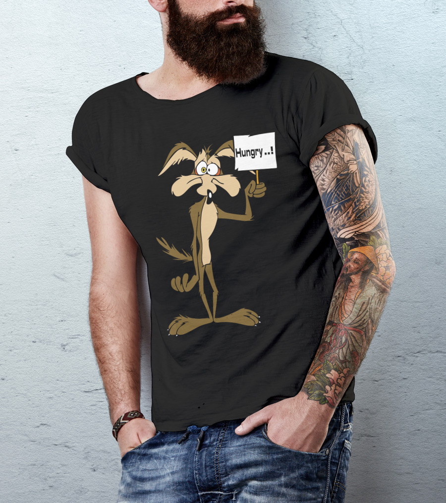 Wiley Coyote Hungry Sign T-Shirt