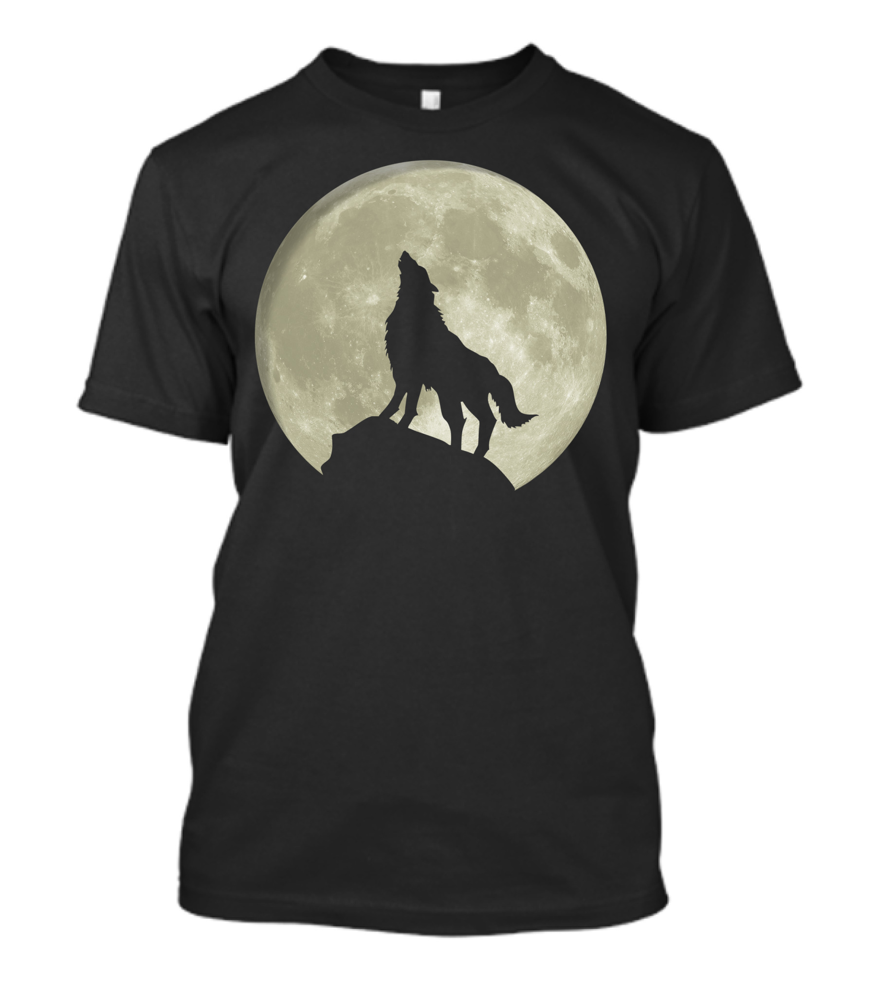 Wolf Howling At Full Moon T-Shirt