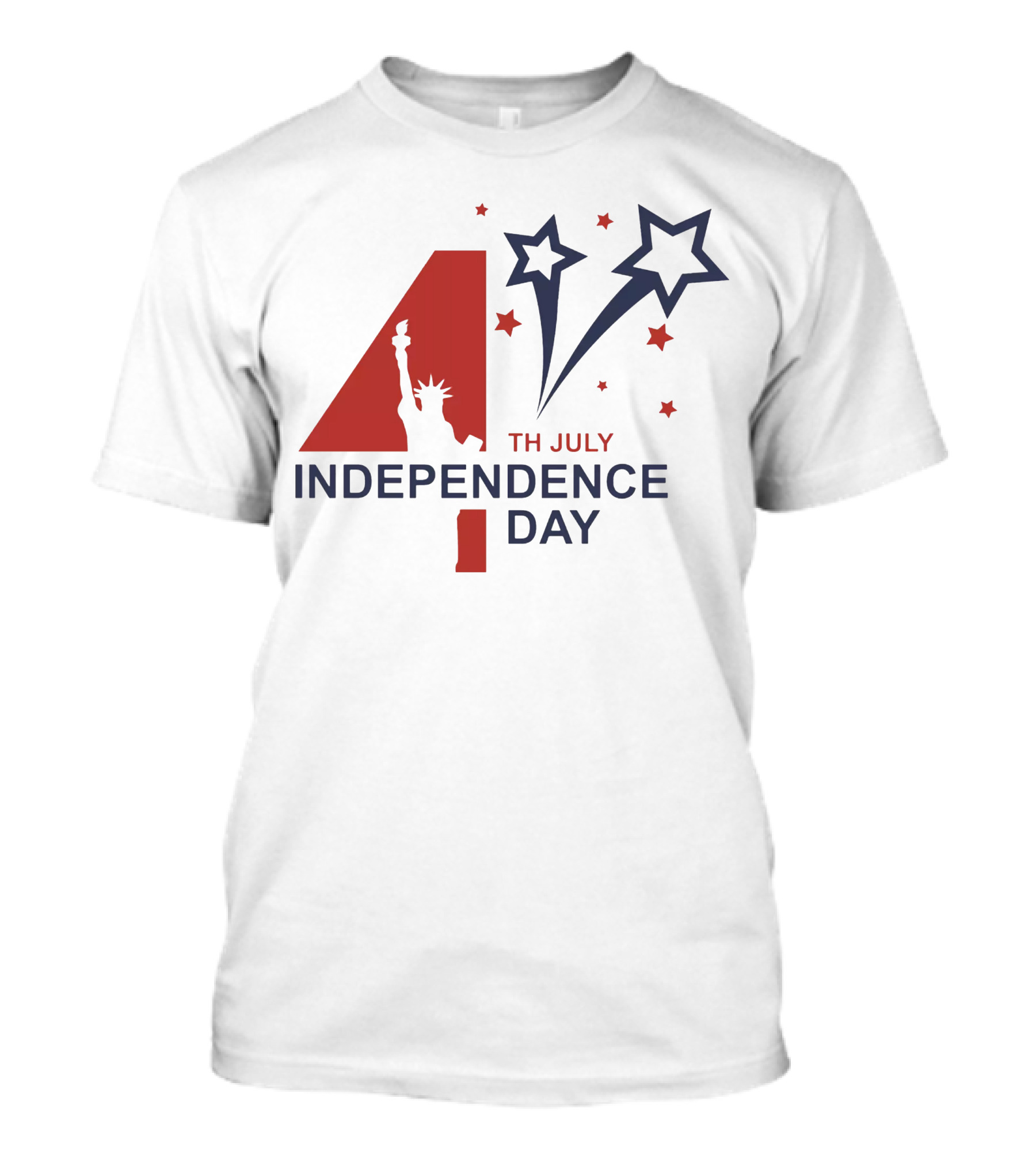 4th July Independence Day Statue Of Liberty Stars T-Shirt
