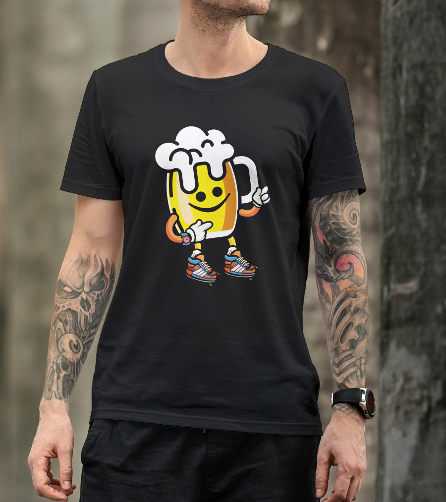 Better Beer Smiling Mug Cartoon T-Shirt