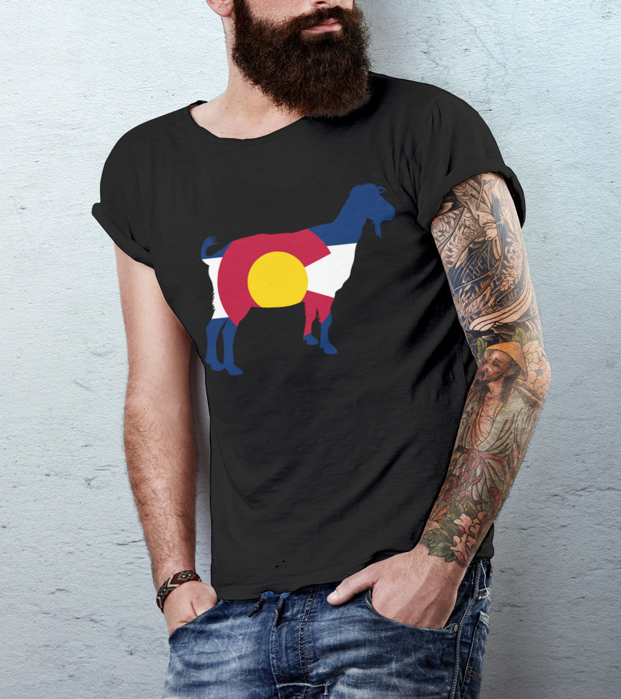 Boer Goat Colorado Flag Hometown Series T-Shirt
