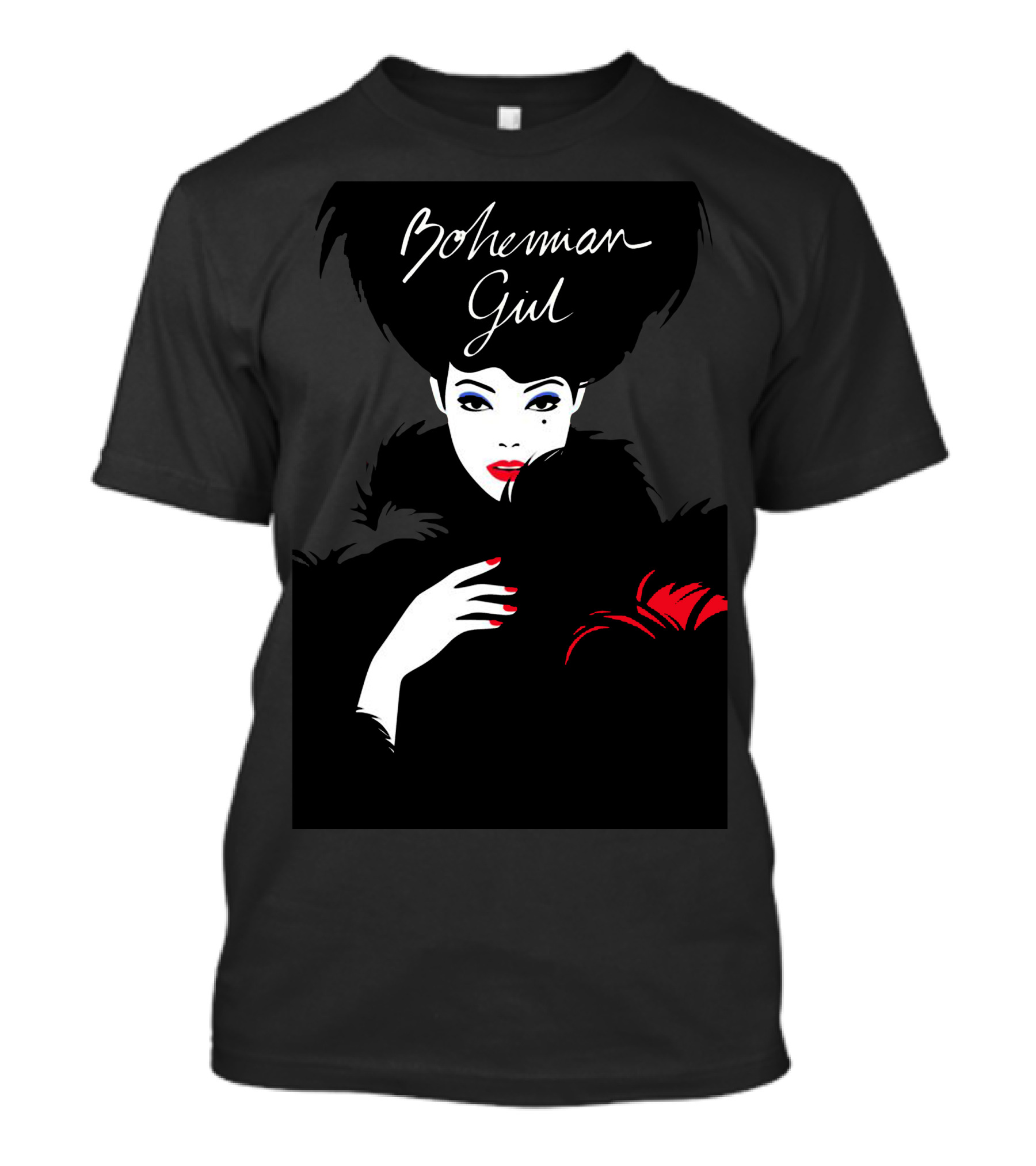 Bohemian Girl Elegant Bold Fashion T-Shirt