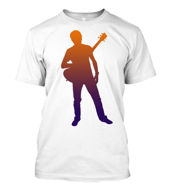 Born Bruce Silhouette Guitarist Gradient T-Shirt