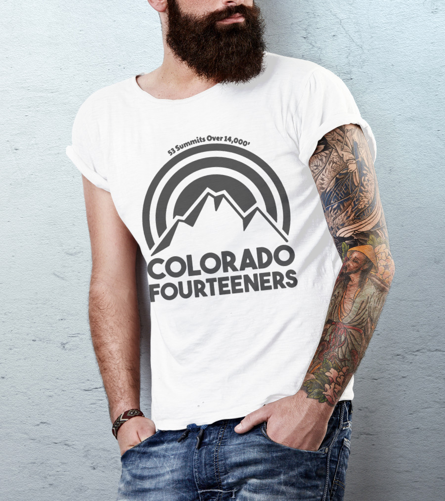 53 Summits Over 14,000 Feet Colorado Fourteeners T-Shirt
