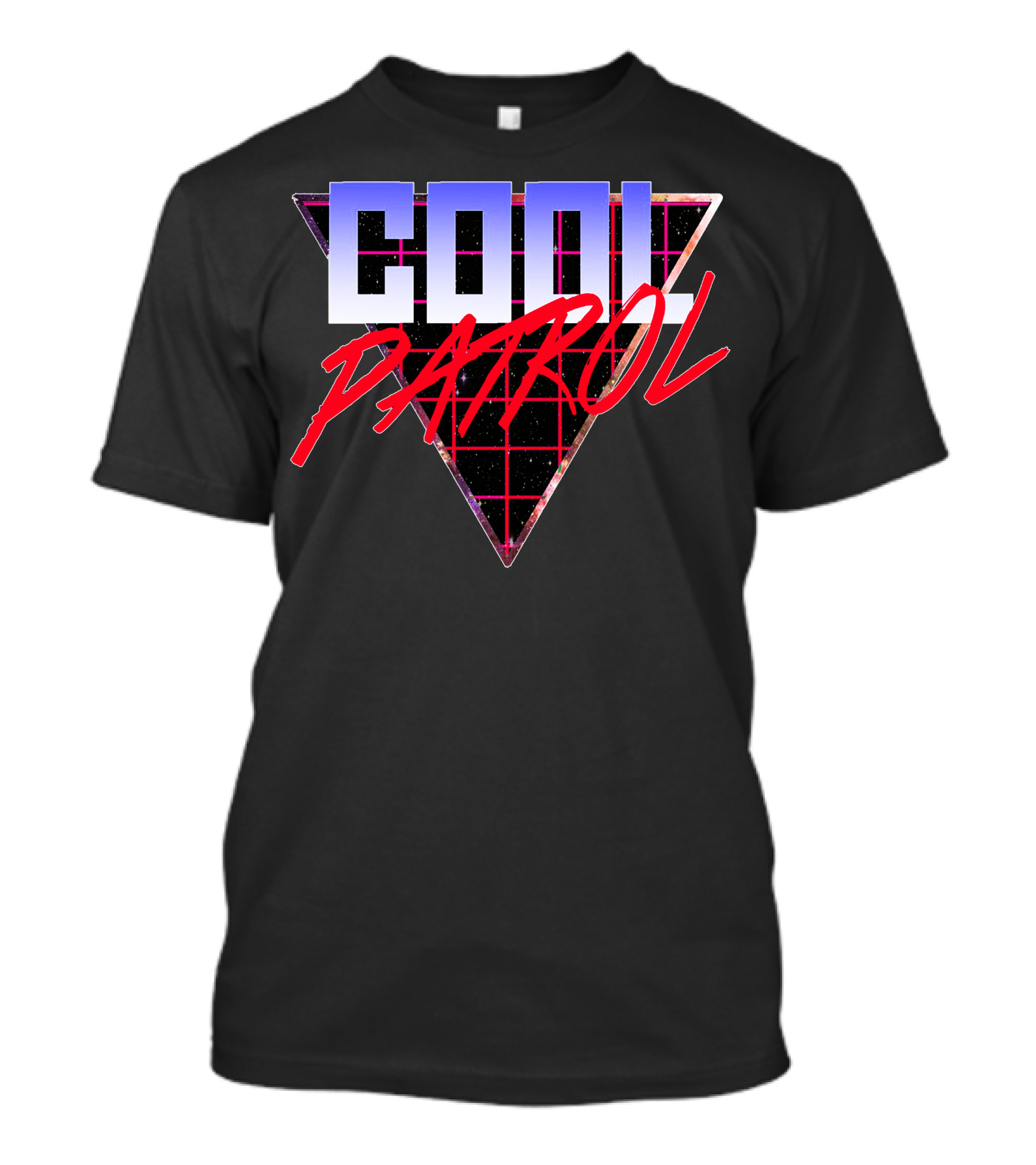 Cool Patrol Retro 80s Triangle Grid T-Shirt