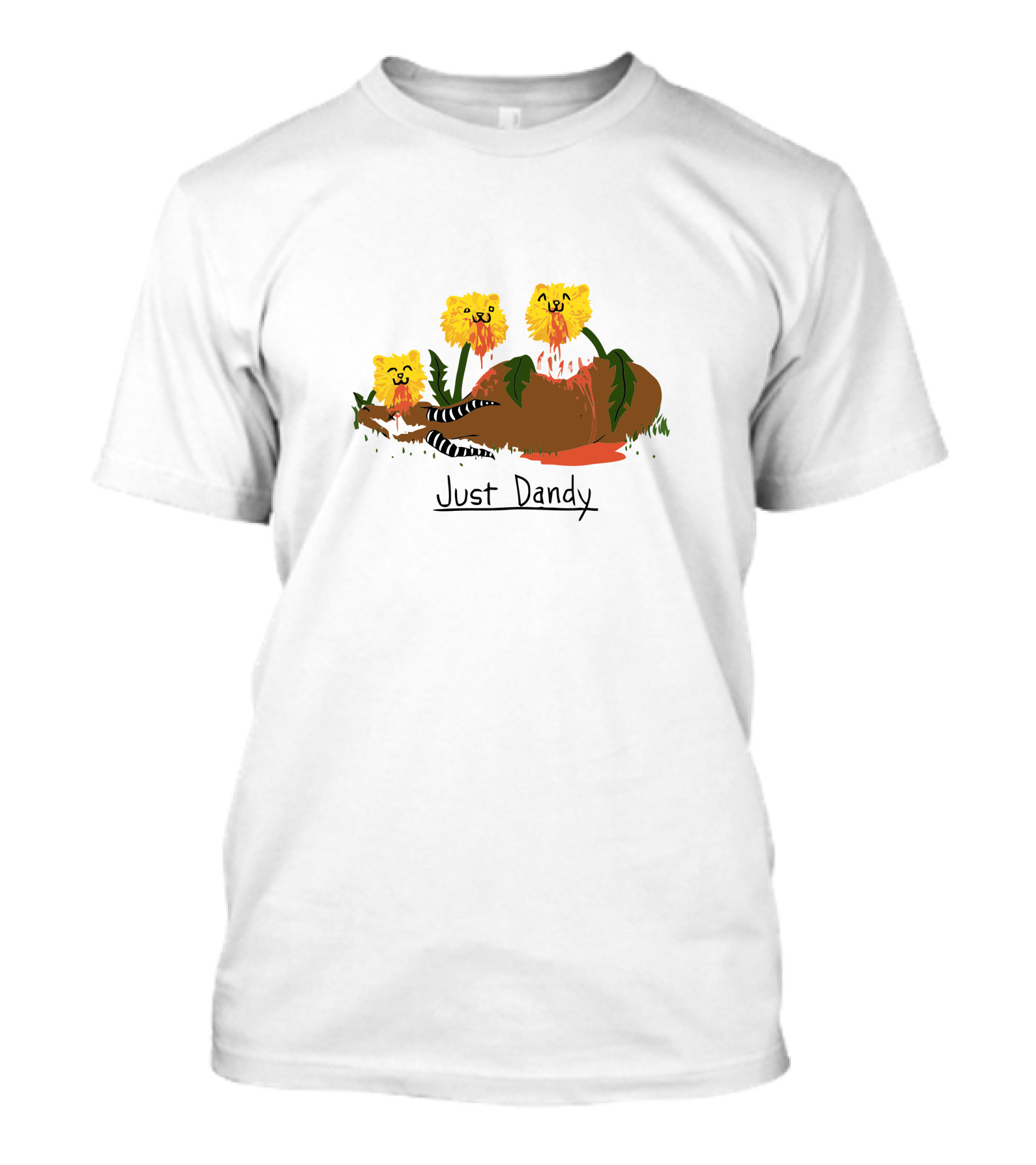 Just Dandy Dandelions Tiger Faces T-Shirt