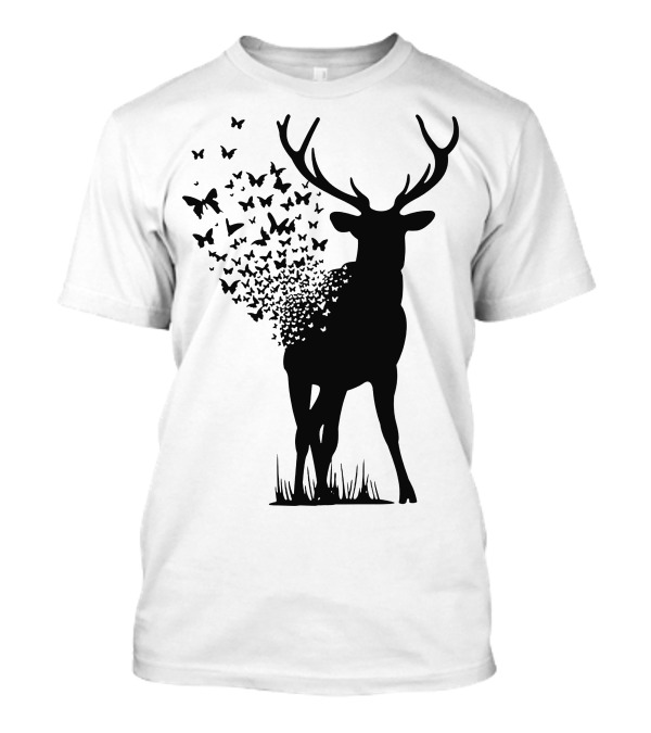 Deer Transforming Into Butterflies T-Shirt