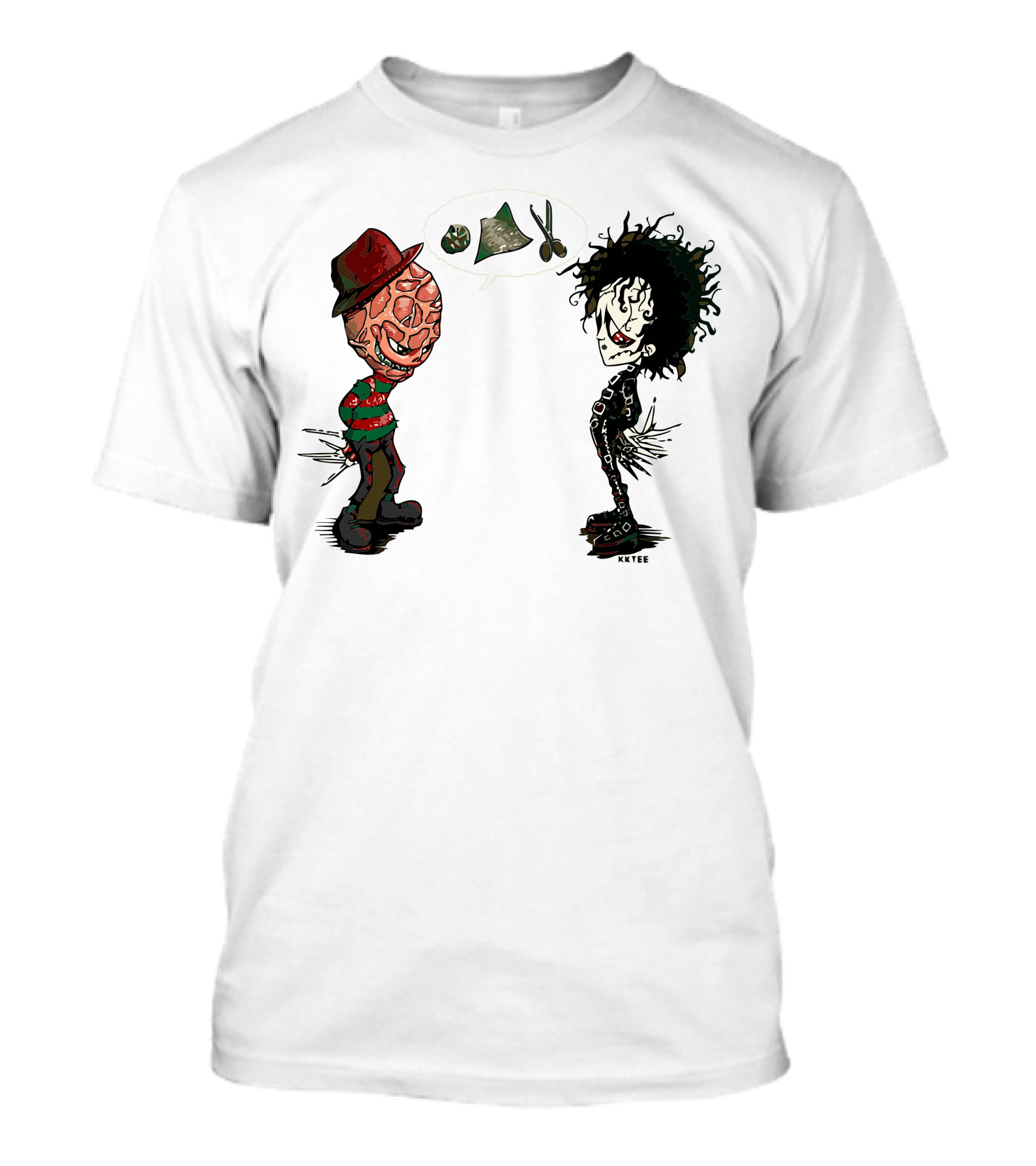 Ed Vs Fred Krueger And Scissorhands Face Off T-Shirt