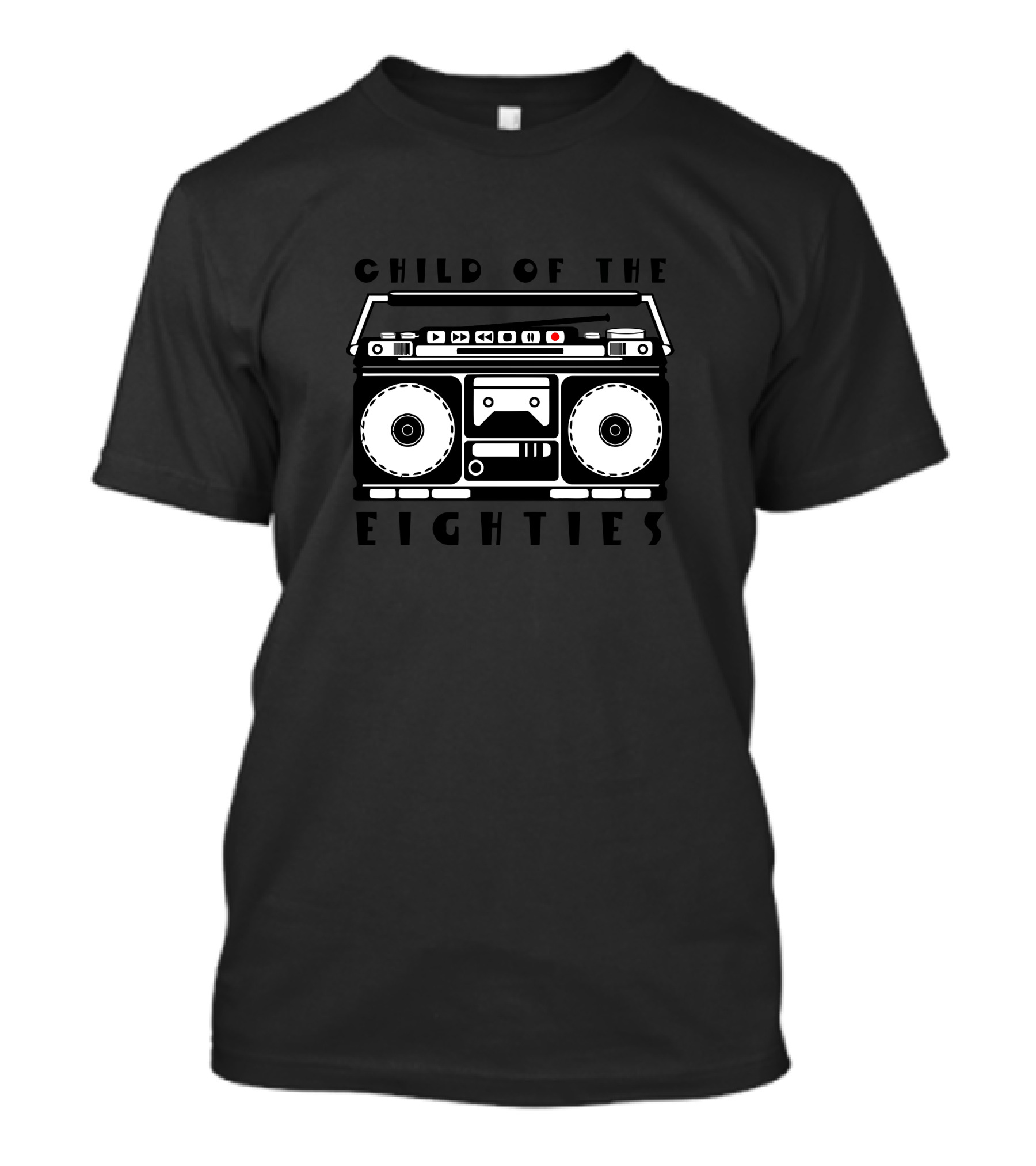 Child Of The Eighties Boombox Cassette Player T-Shirt