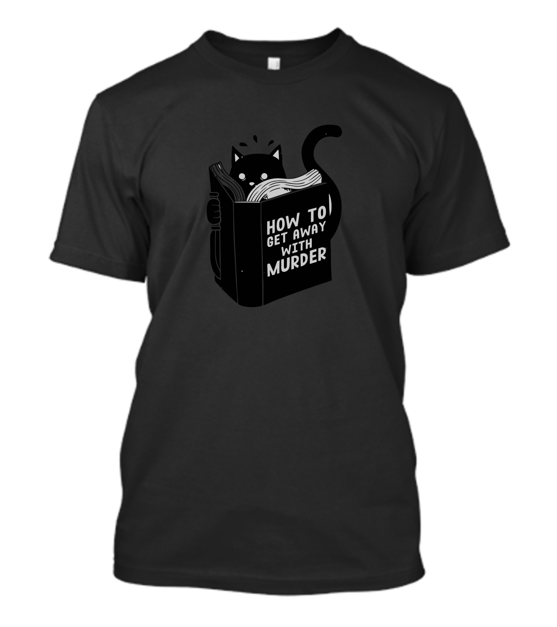 How To Get Away With Murder Cat Reading Book T-Shirt
