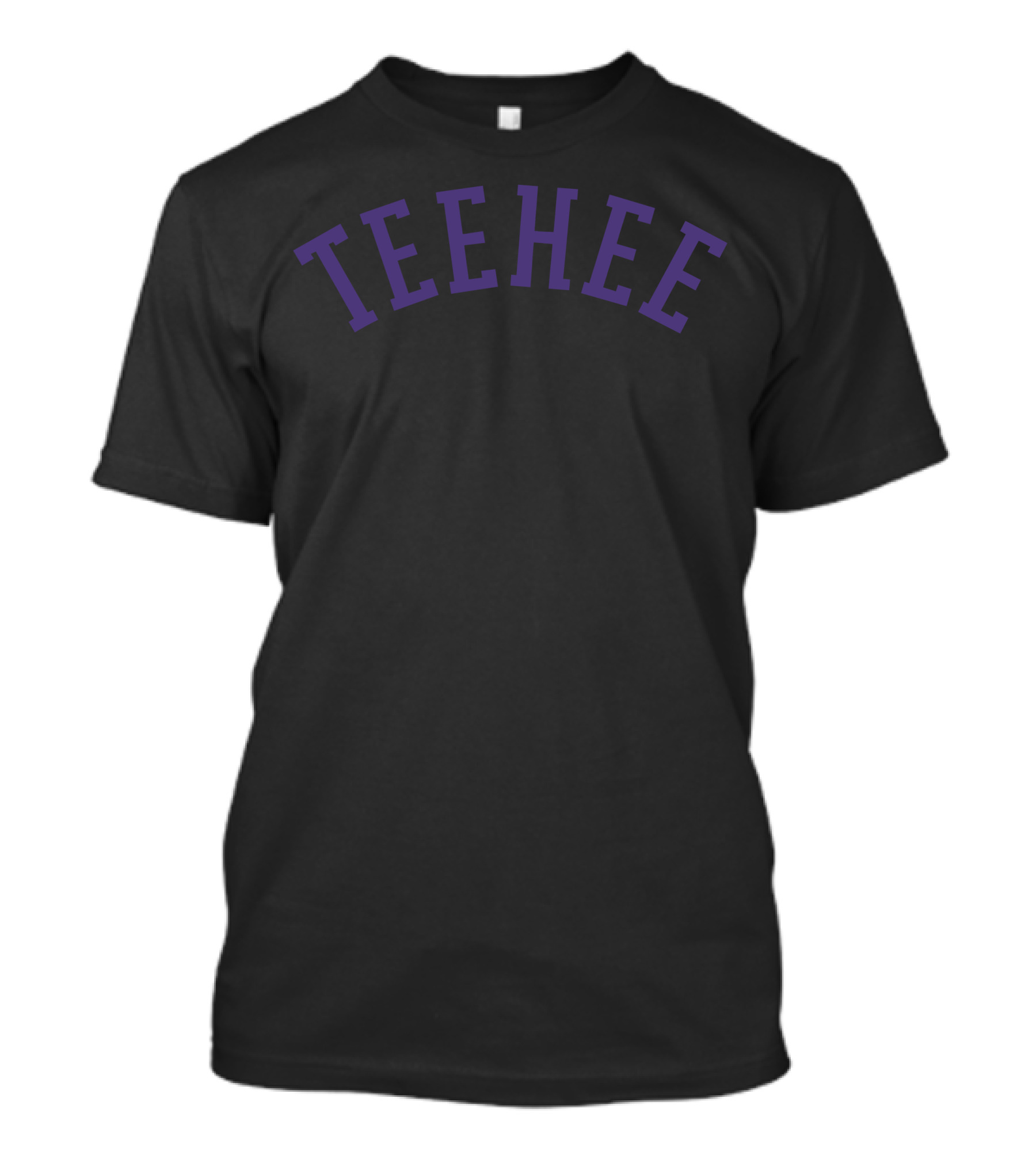 Teehee Purple Curved Text T-Shirt