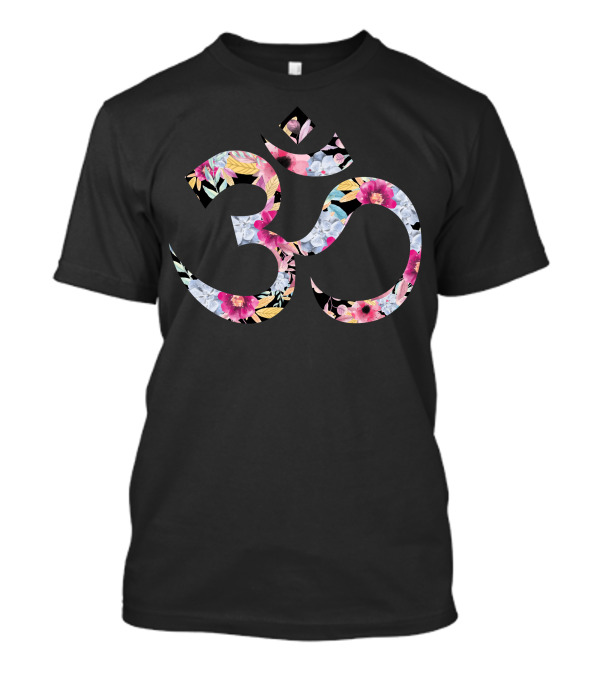 Floral Om Symbol Yoga Fashion Zen Spirituality Meditation T-Shirt