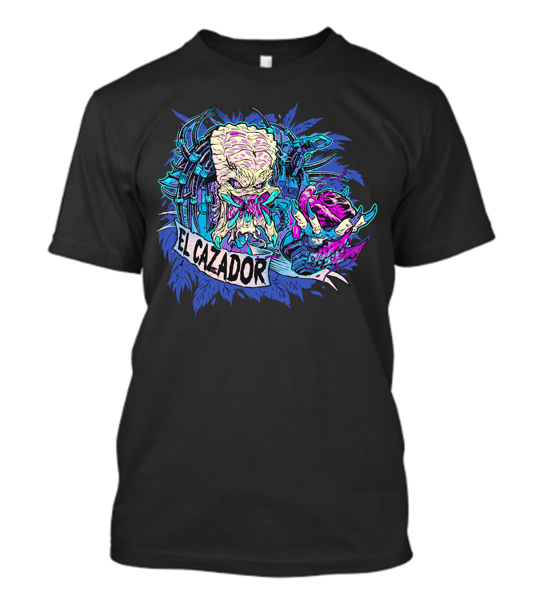 El Cazador Alien Creature Skull And Claws T-Shirt