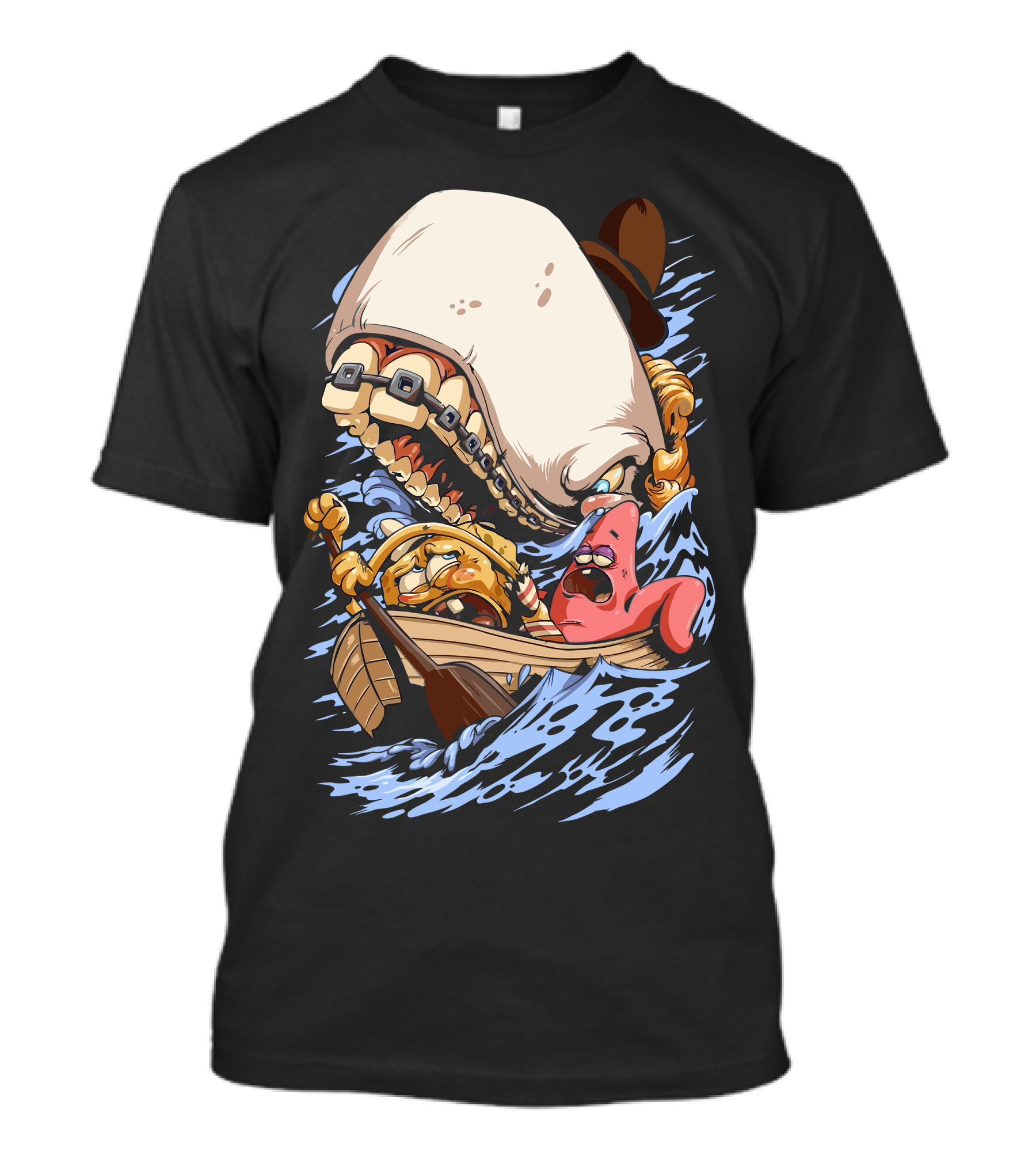 Ahoy New Nautical Adventure With Cartoon Characters And Giant Whale Encounter T-Shirt