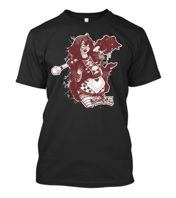 Alice Madness Returns Red Queen Card Suit Weaponry T-Shirt