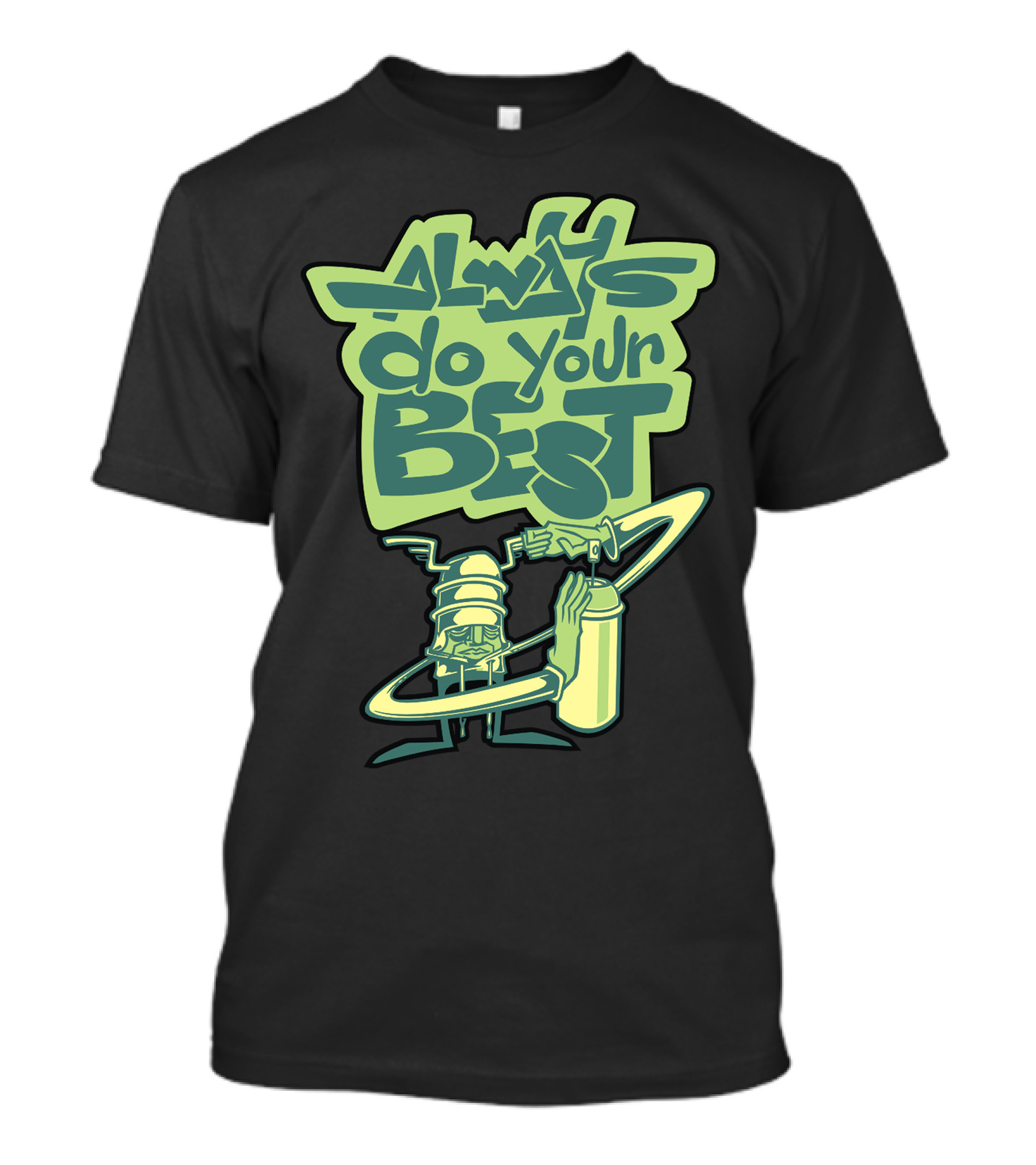 Always Do Your Best Graffiti Spray Paint Character T-Shirt
