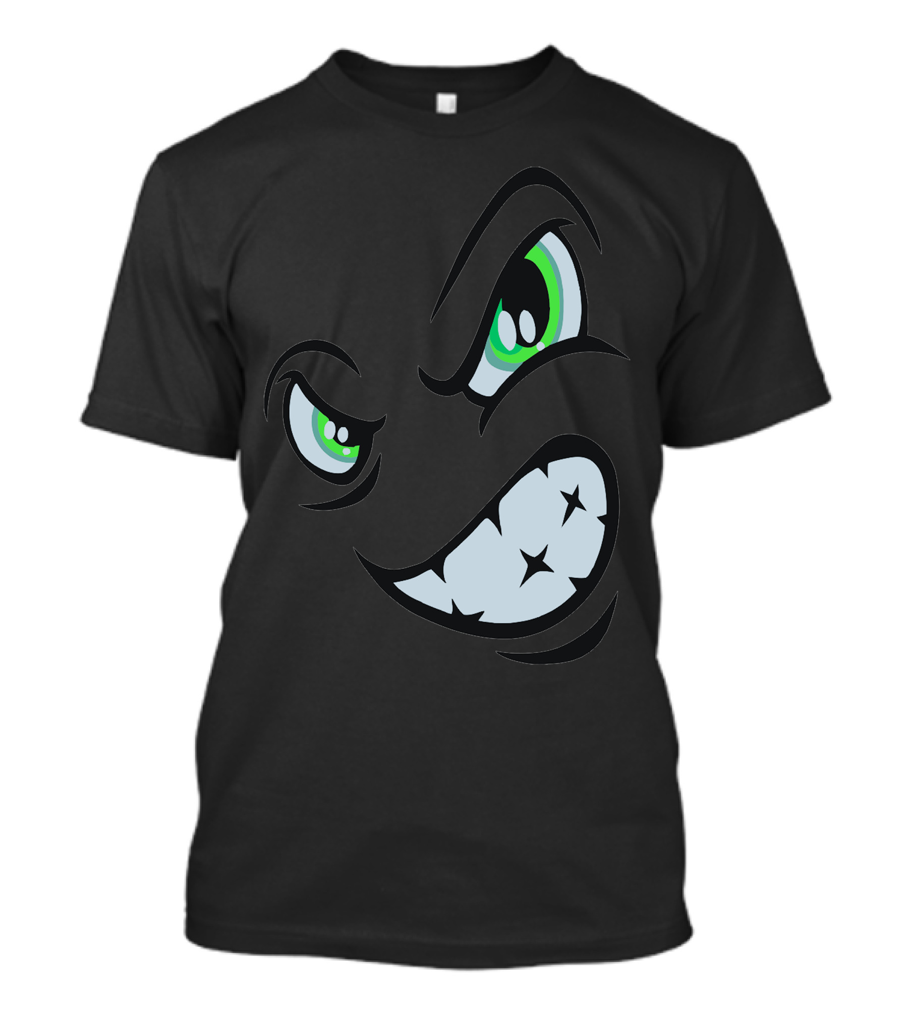 Angry Cartoon Face Grinning Eyes And Teeth T-Shirt