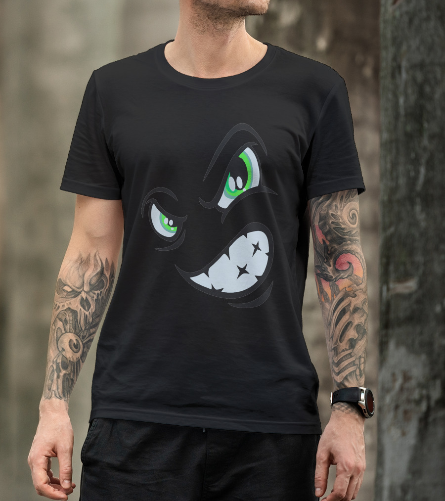 Angry Cartoon Face Grinning Eyes And Teeth T-Shirt