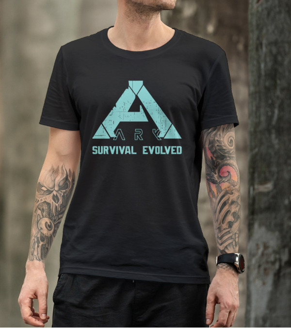 Ark Survival Evolved Game Logo Blue Elements T-Shirt