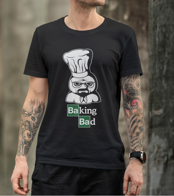 Baking Bad Chef Character Icon With Breaking Bad T-Shirt