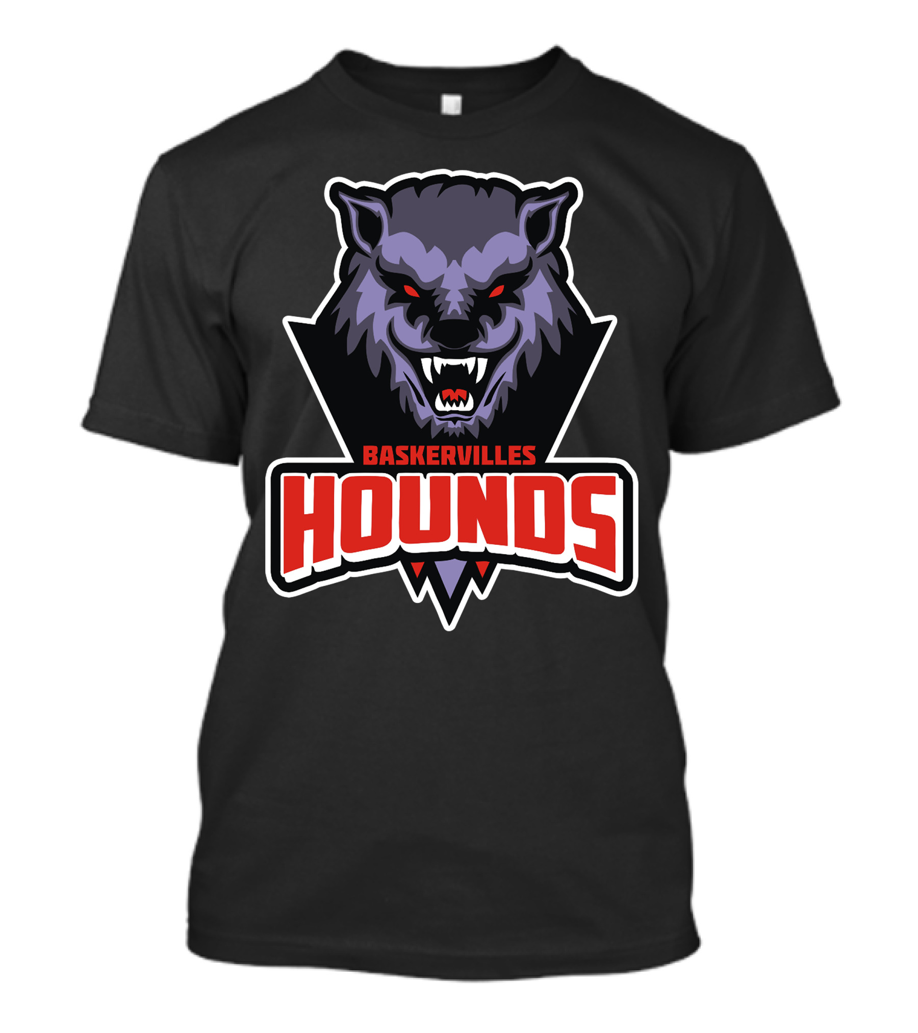 Baskervilles Hounds Fierce Wolf Emblem T-Shirt