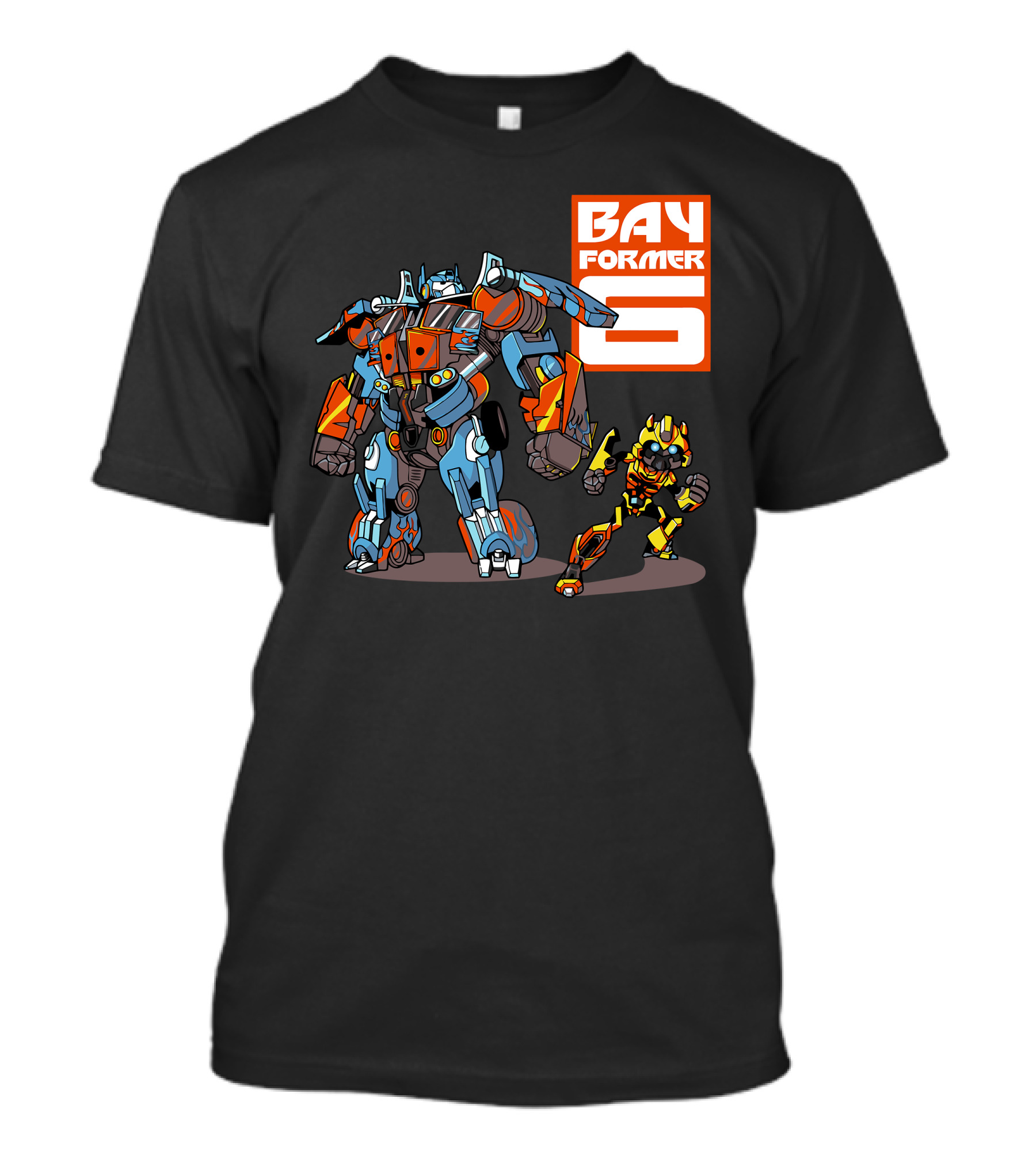Bay Former Six Transforming Robot Heroes T-Shirt
