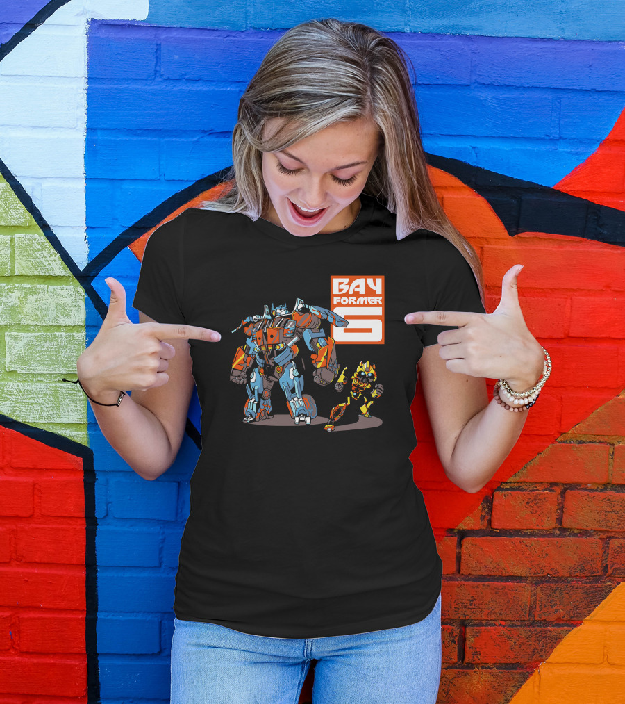 Bay Former Six Transforming Robot Heroes T-Shirt
