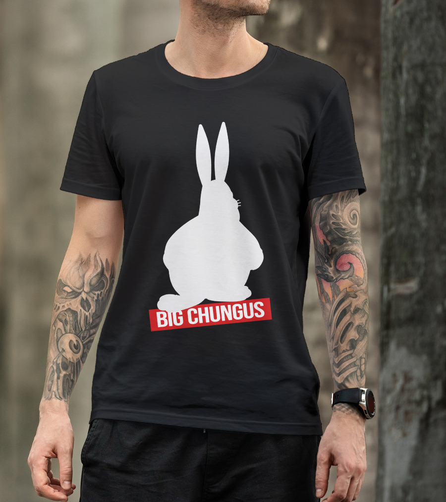 Big Chungus Meme Silhouette White Bunny Icon Classic T-Shirt