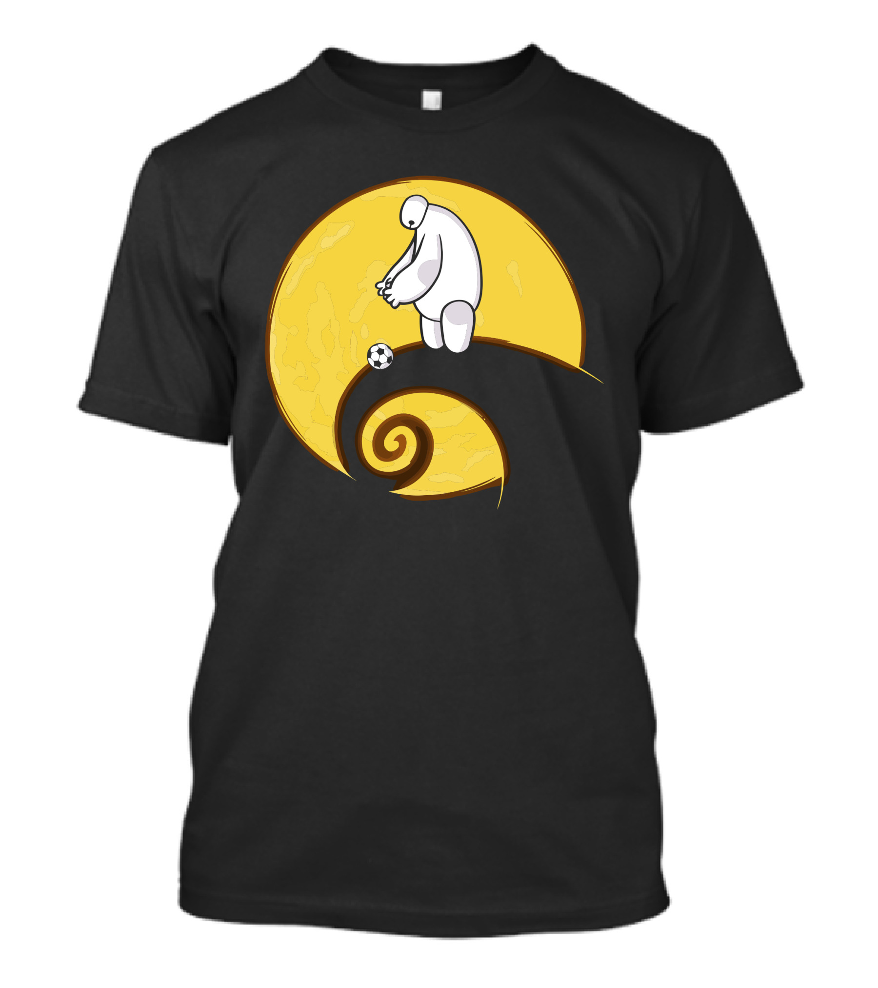 Big Nightmare With Soccer On Moonlit Spiral T-Shirt