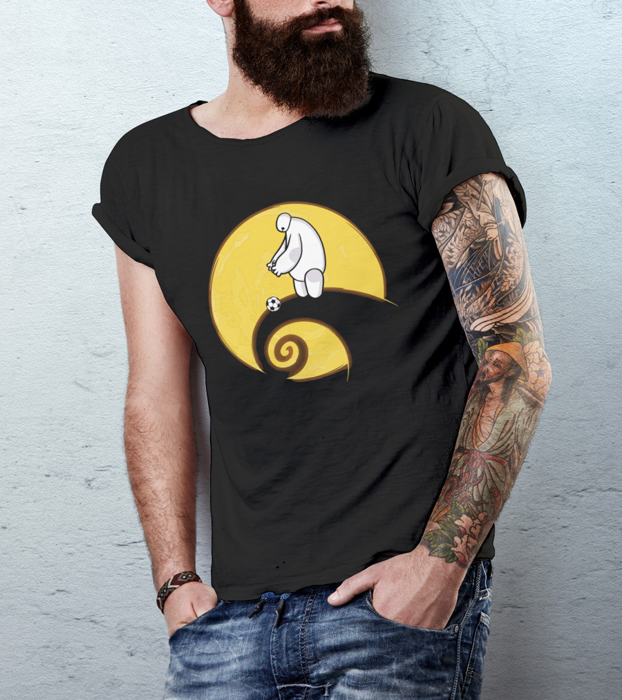 Big Nightmare With Soccer On Moonlit Spiral T-Shirt