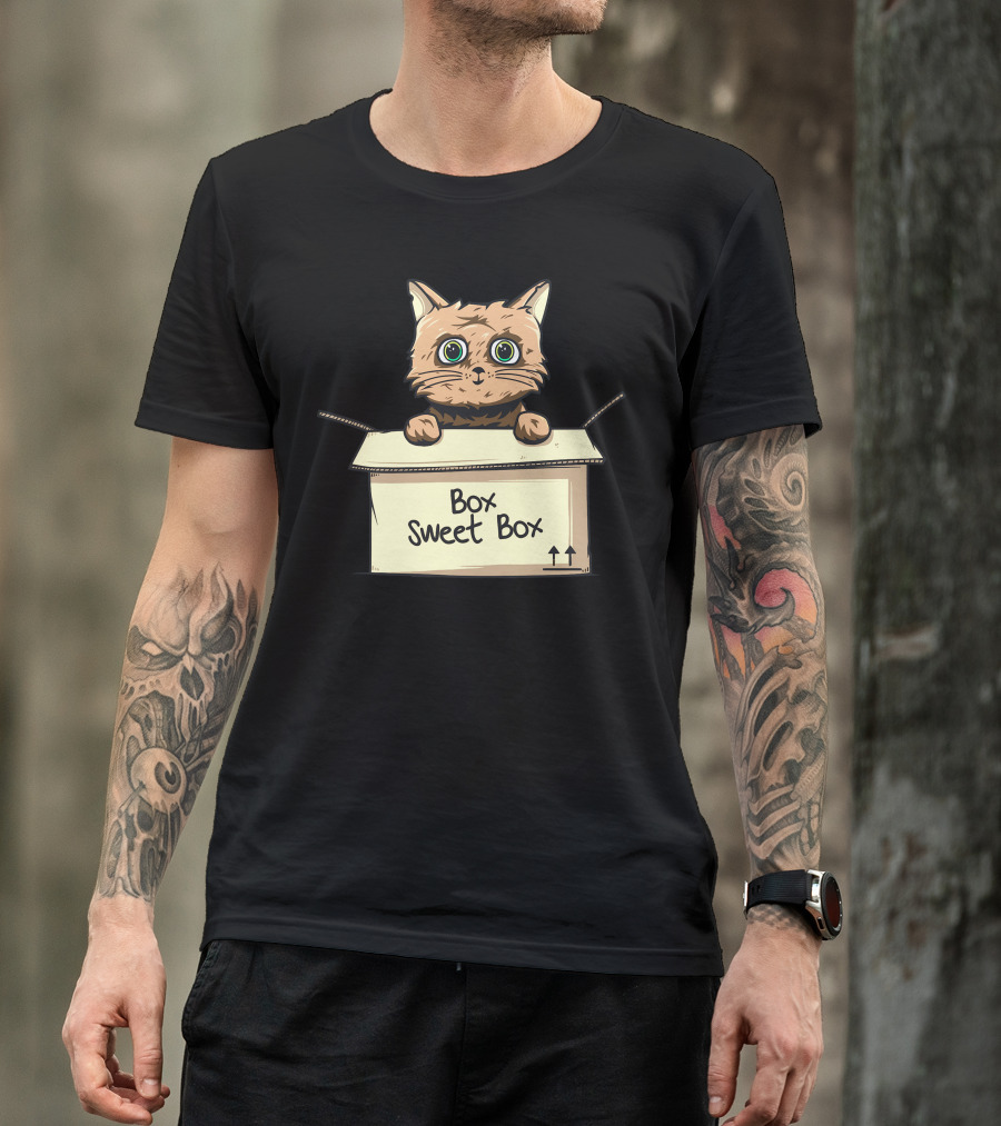Box Sweet Box Cat In A Cardboard Box T-Shirt