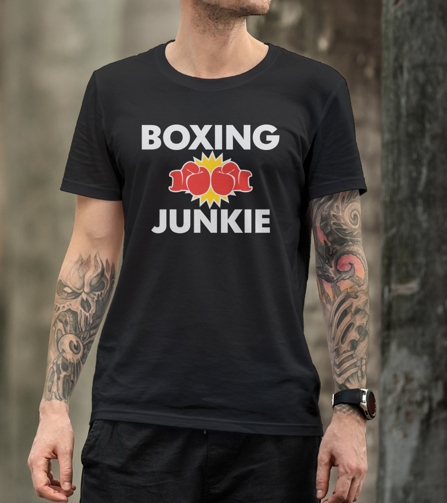 BOXING JUNKIE Red Gloves Burst T-Shirt
