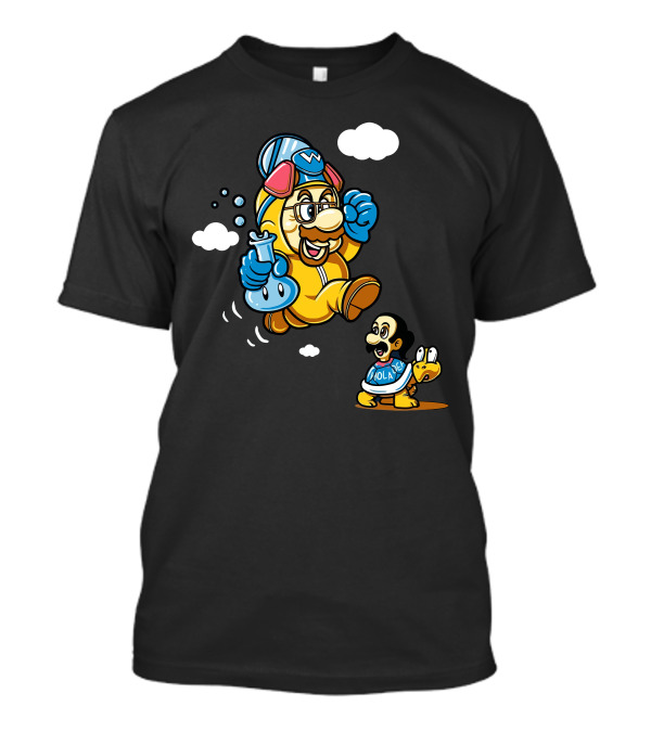 Breaking Blocks New Wario In Walter Breaking Bad Style With Mario Koopa Family T-Shirt