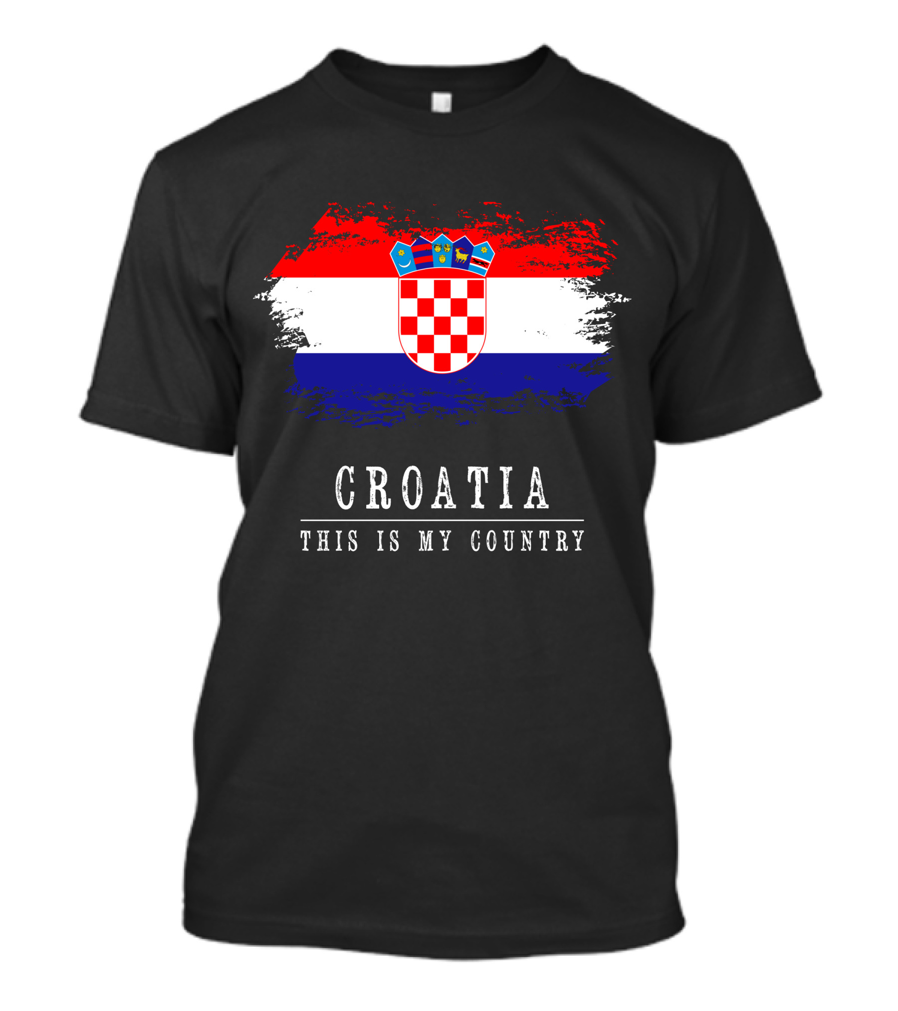 Croatia This Is My Country Flag Shield Emblem T-Shirt