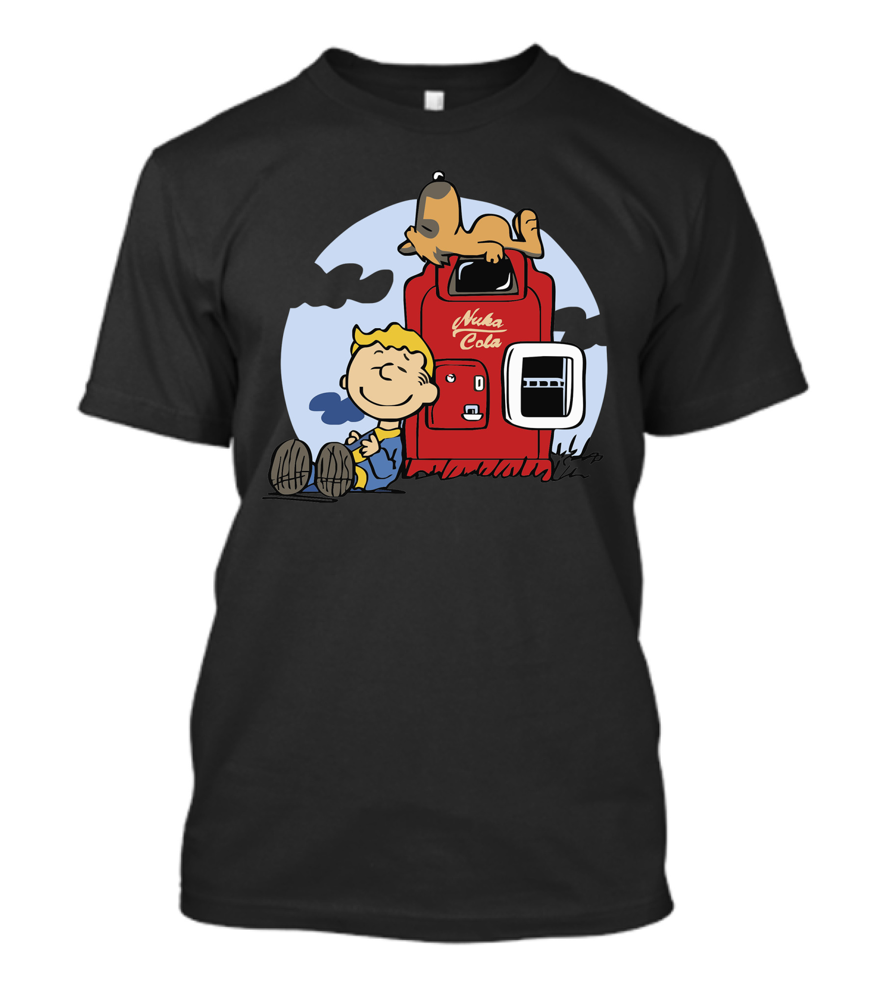 Dogmuts Nuka Cola Vault Boy Peanuts Style Crossover T-Shirt