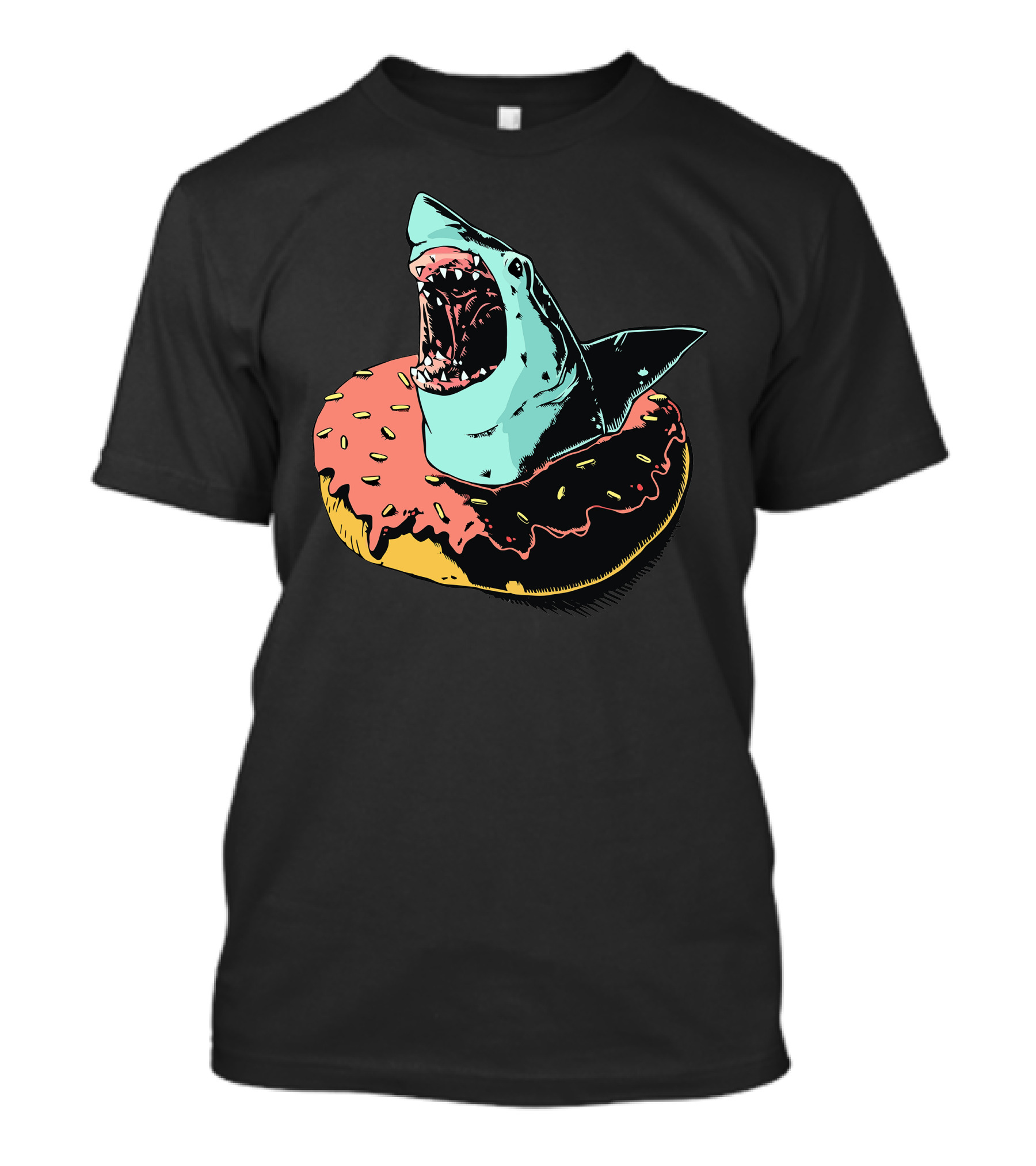 Donut Shark Sprinkles Frenzy T-Shirt