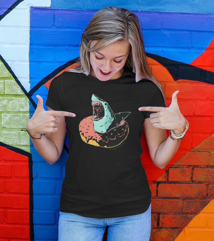 Donut Shark Sprinkles Frenzy T-Shirt