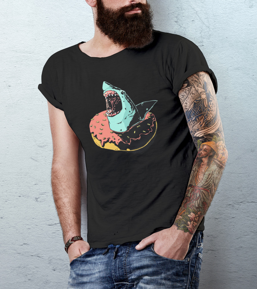 Donut Shark Sprinkles Frenzy T-Shirt
