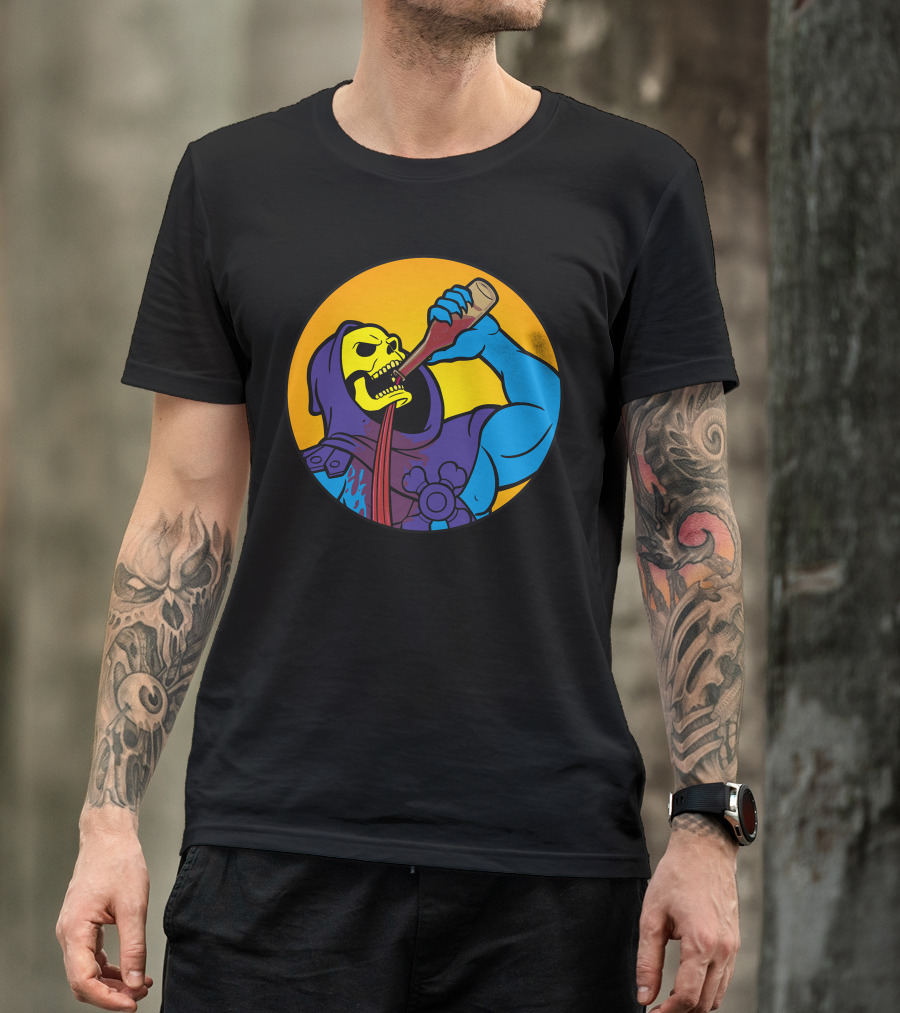 Skeletor Drinking Problems Masters Of The Universe T-Shirt