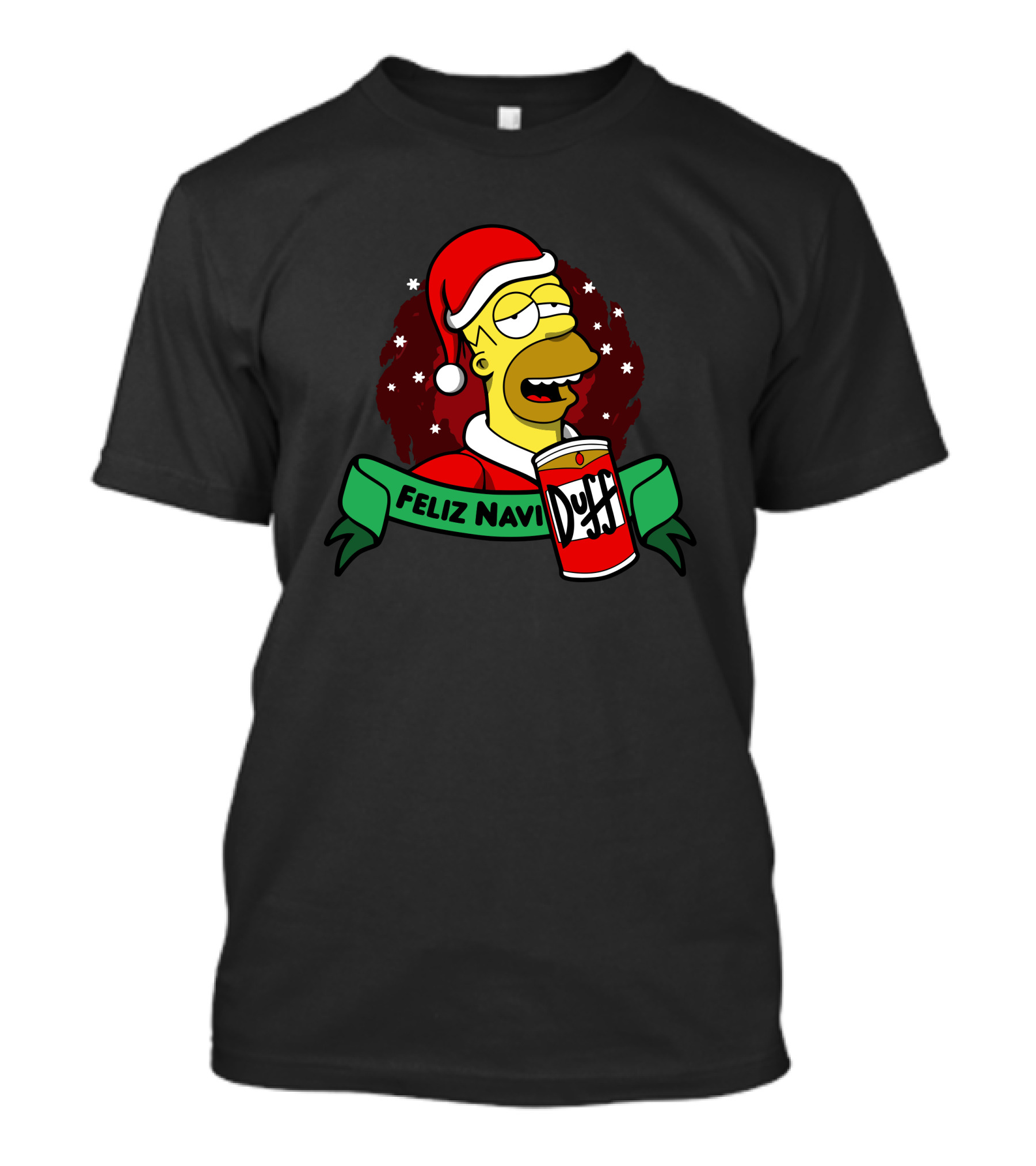 Feliz Naviduff Santa Homer With Duff Beer T-Shirt