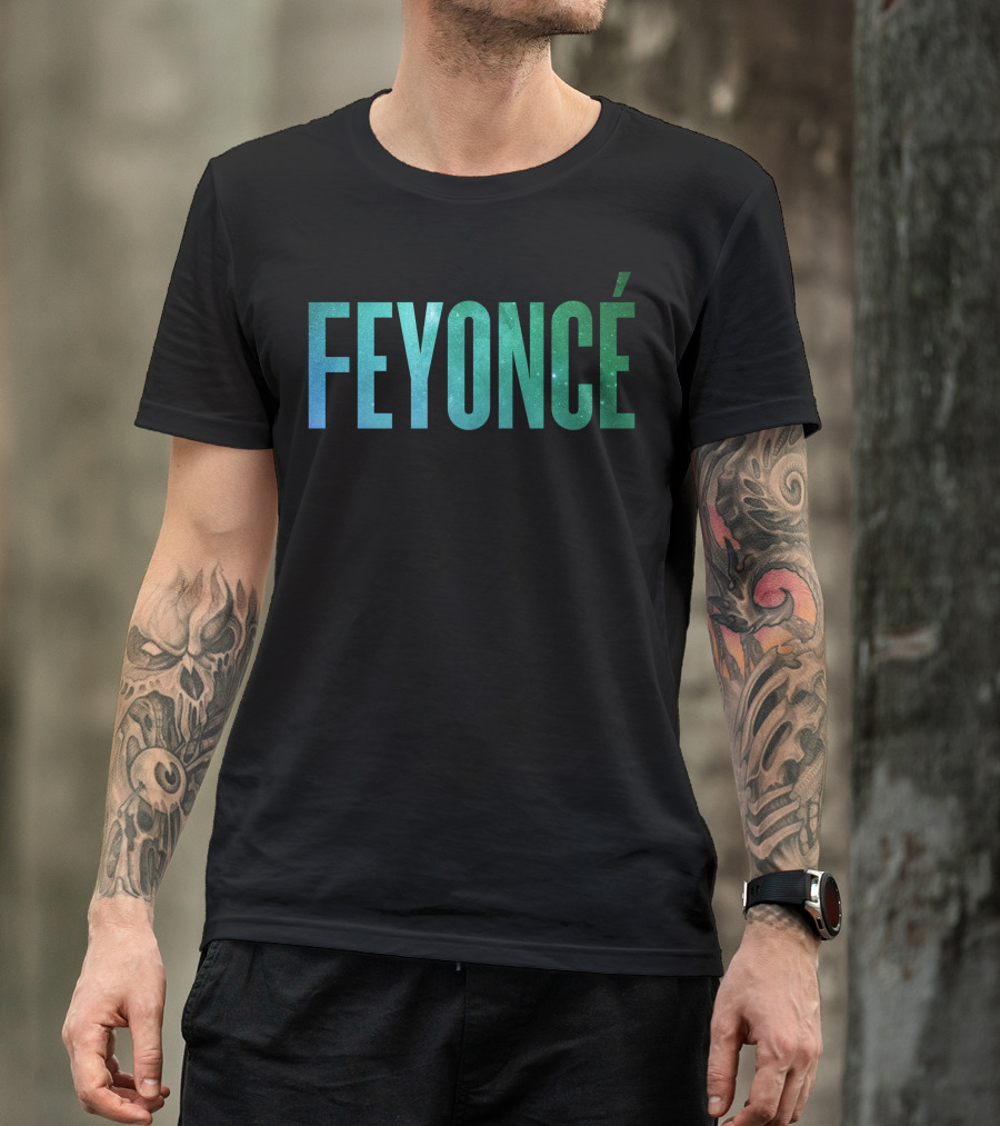 Feyonce Galaxy Gradient Text T-Shirt