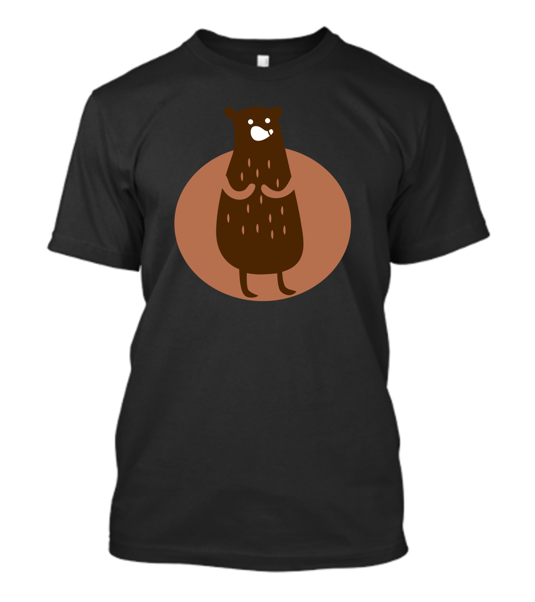 Funny Bear Smiling Cartoon Character T-Shirt