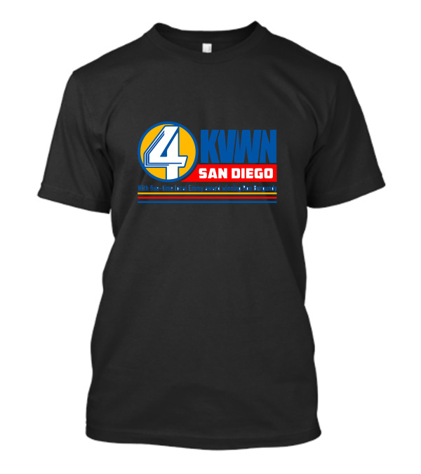 KWVN Channel 4 San Diego Ron Burgundy Five-Time Local Emmy Award Winning T-Shirt