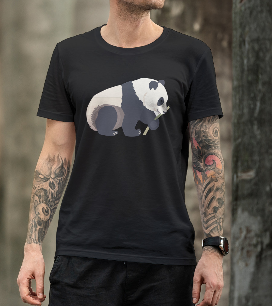 Panda Eating Bamboo T-Shirt