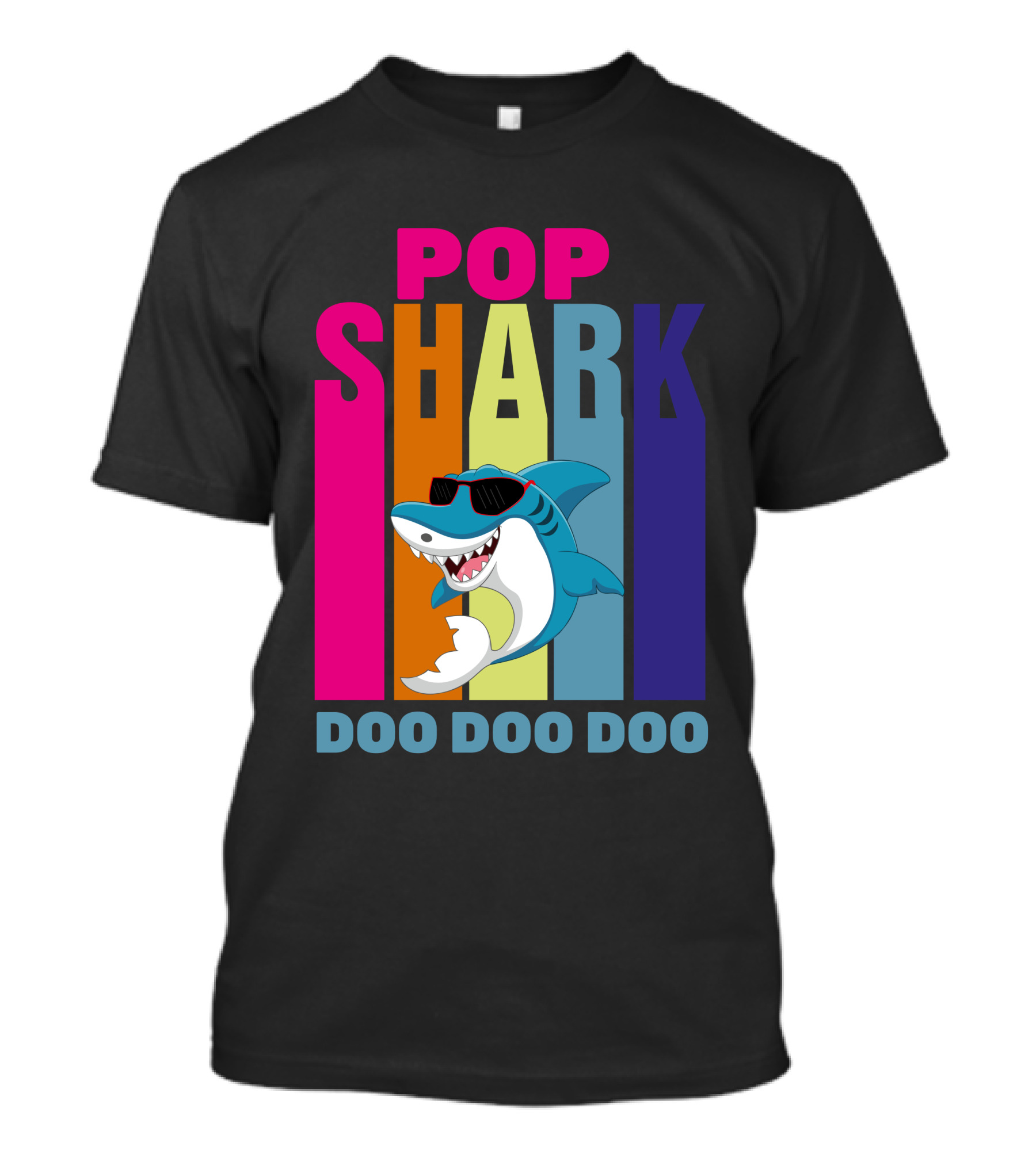 Pop Shark Doo Doo Doo Sunglasses Cool Vibes T-Shirt